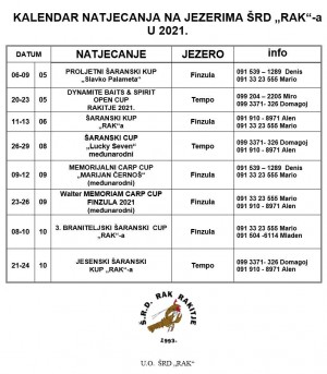 srd rak kalendar natjecanja 2021
